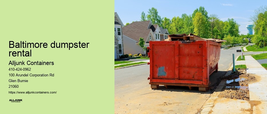 Roll off dumpsters Baltimore